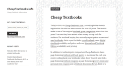 Desktop Screenshot of cheaptextbooks.info